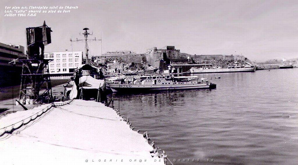 MERS EL KEBIR B L INTREPIDE L ADROIT ET LE LST LAITA 1962.JPG